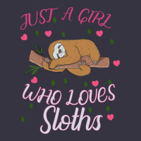Just A Girl Who Lowes Sloths Vintage Hoodie | Teevron