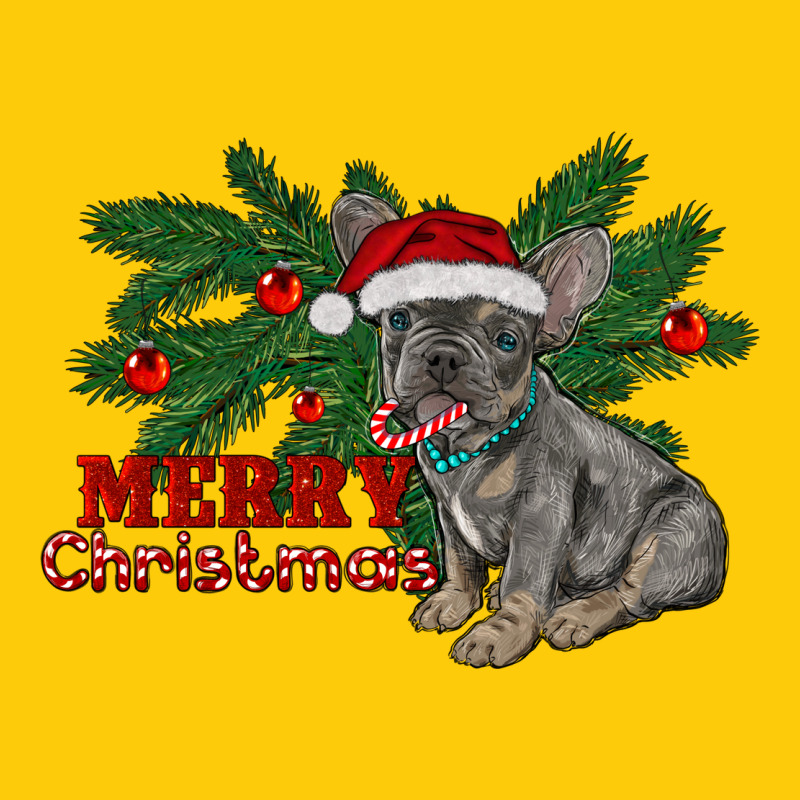 Merry Christmas French Bulldog Premium Hoodie by RanaPortraitStore | Teevron