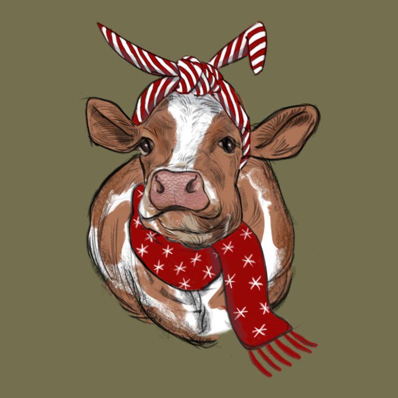 Christmas Scarf Heifer Vintage Hoodie by RanaPortraitStore | Teevron