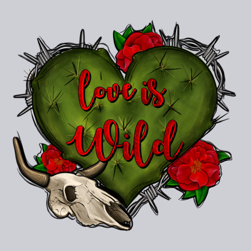 Love Is Wild With Bullskull Olivia Heavyweight Sweatshirt by OliviaCreatesArt | Teevron
