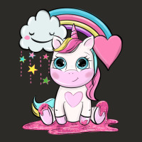 Cute Unicorn And Rainbow Heavy Core Tee | Teevron