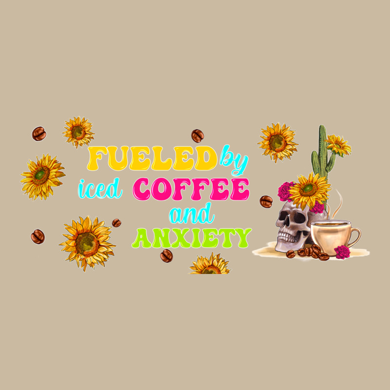 Fueled By ıced Coffee And Anxiety Long Sleeve Tee by TumblerDesignByShophia | Teevron