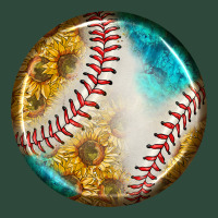 Baseball With Sunflower Round Earrings Zipper Hoodie | Teevron