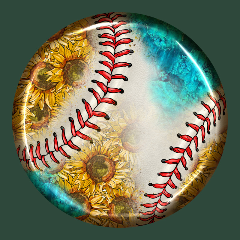 Baseball With Sunflower Round Earrings Zipper Hoodie by BundleAndBundleShop | Teevron