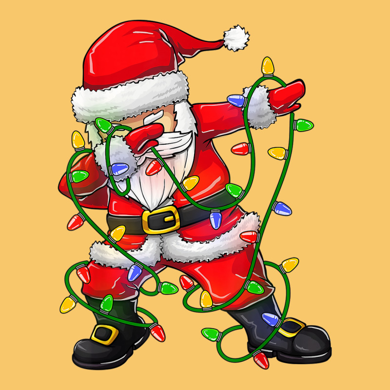 Dabbing Santa Christmas Tree Lights Vintage Hoodie by tuanDangUi | Teevron
