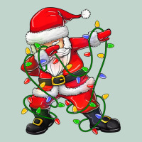 Dabbing Santa Christmas Tree Lights Zipper Hoodie | Teevron