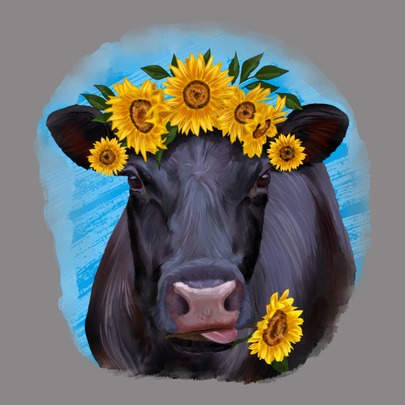 Black Angus With Sunflower Vintage Tee by RanaPortraitStore | Teevron