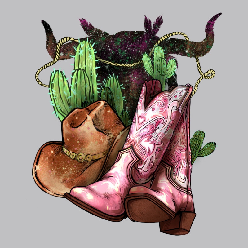 Cowgirl Boots Hat Horns Cactus Long Sleeve Tee by HowdyJamesFarm | Teevron