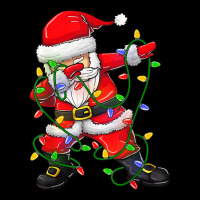 Dabbing Santa Christmas Tree Lights Premium Sweatshirt | Teevron