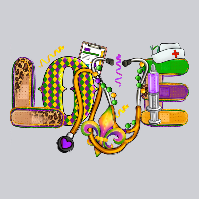 Love Nurse Mardi Gras Heavyweight Sweatshirt by OliviaCreatesArt | Teevron
