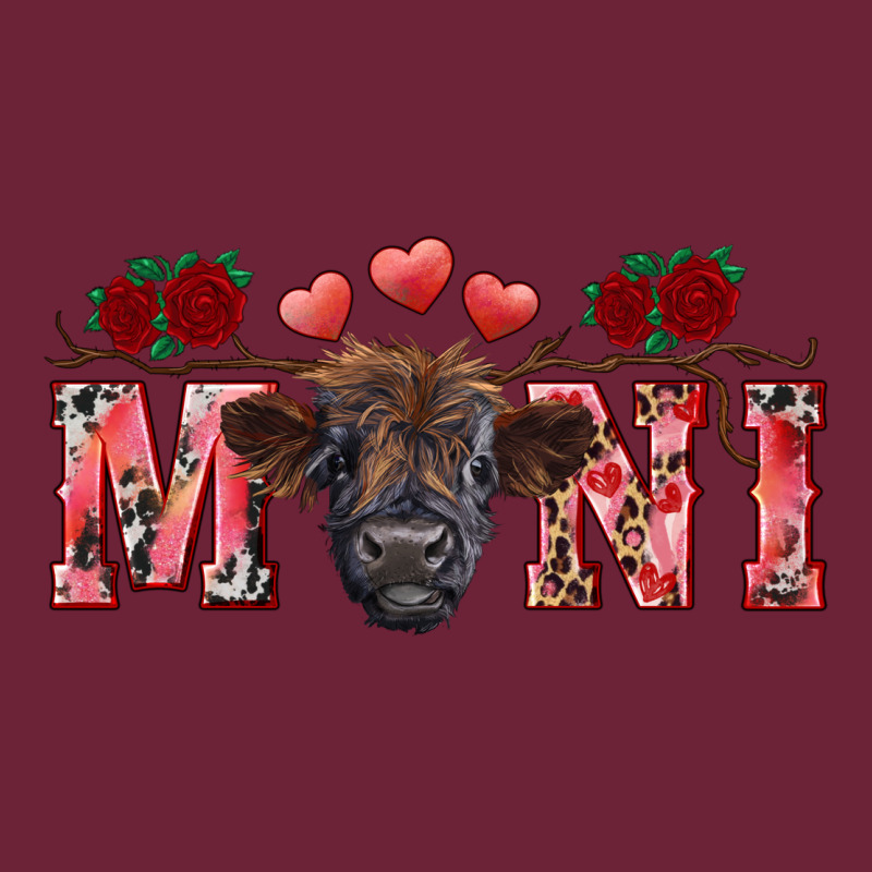 Valentine's Day Mini Black Highland Calf Long Sleeve Tee by RanaPortraitStore | Teevron