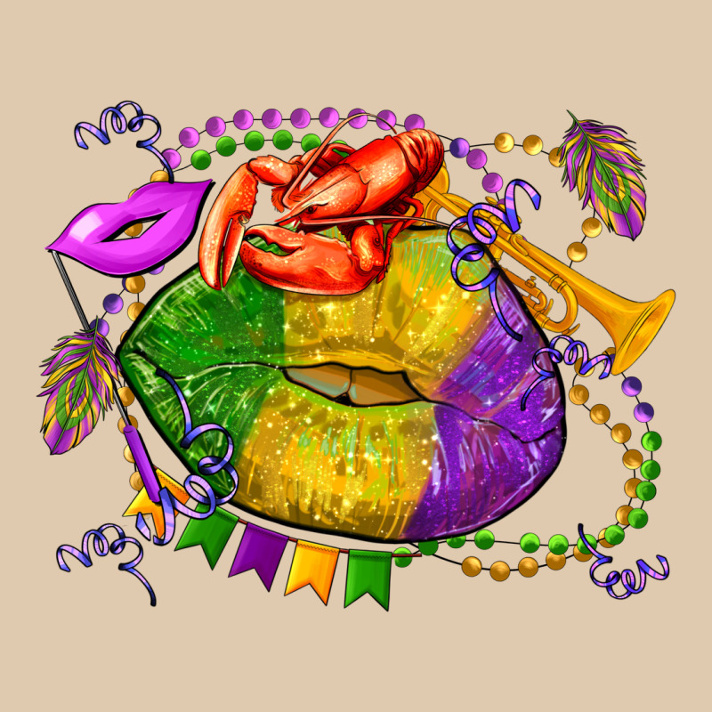 Mardi Gras Lips Olivia Heavyweight Sweatshirt by OliviaCreatesArt | Teevron