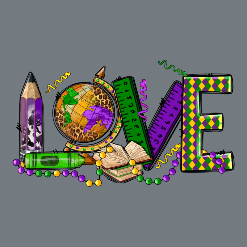 Love Teacher Mardi Gras Heavyweight Sweatshirt by OliviaCreatesArt | Teevron