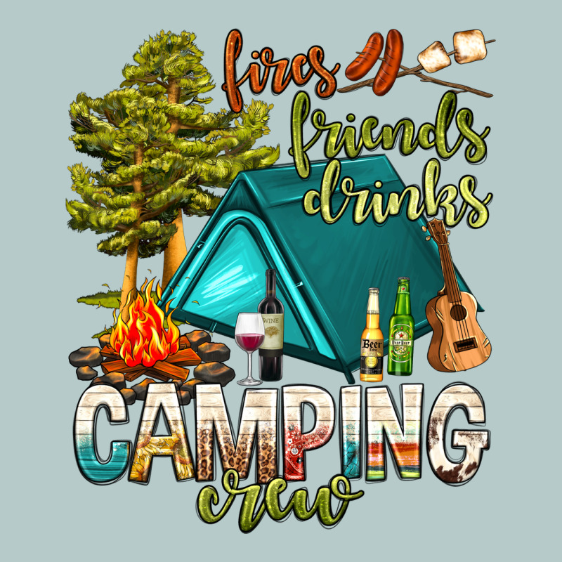 Fires Friends Drinks Camping Crew Heavy Core Tee by NancyCooperArtShop | Teevron