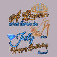 A Queen Was Born In July 24th Happy Birthday Vintage Tee | Teevron