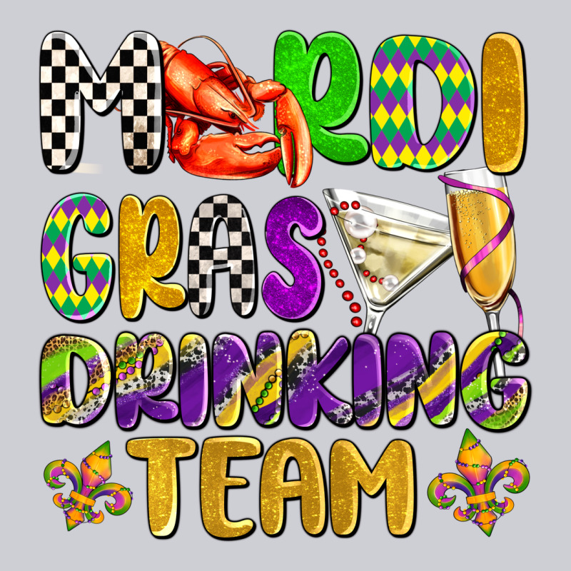 Mardi Gras Drinking Team With Glasses Olivia Heavyweight Sweatshirt by OliviaCreatesArt | Teevron