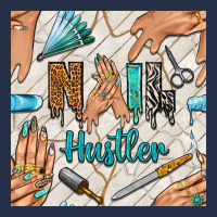 Hail Hustler And Nail Art Hands With Glitter Polish Seamless Pattern B Premium Hoodie | Teevron