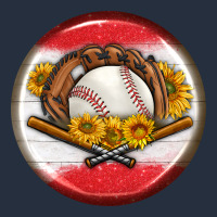 Baseball With Sunflower Round Earrings Zipper Hoodie | Teevron