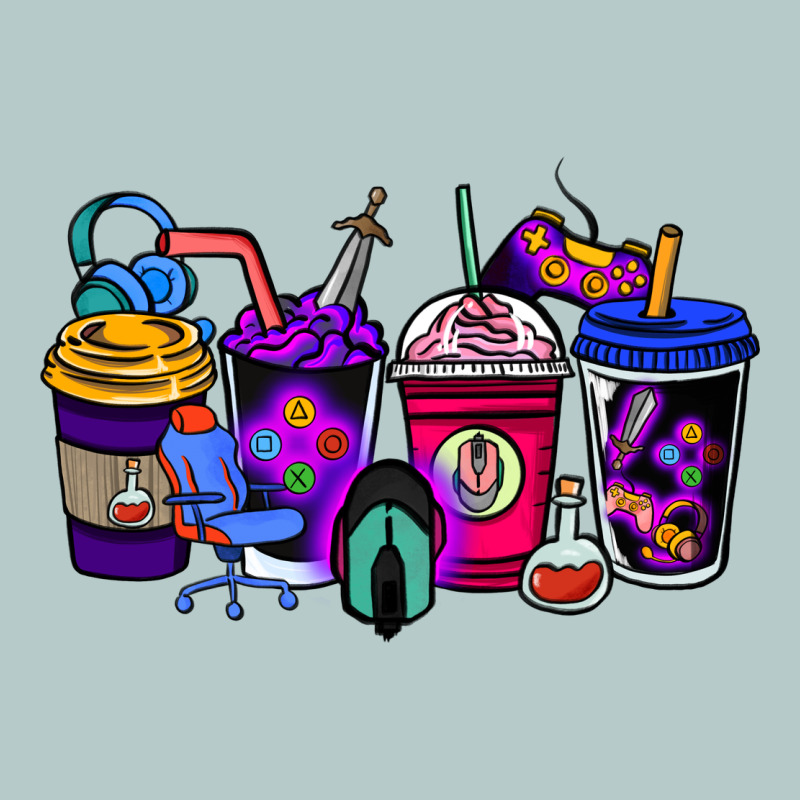 Gaming Coffee Cups Heavy Core Tee by NancyCooperArtShop | Teevron