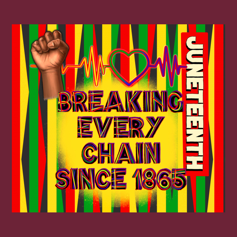 Juneteenth Breaking Every Chain Since 1865 Long Sleeve Tee by TumblerDesignByShophia | Teevron