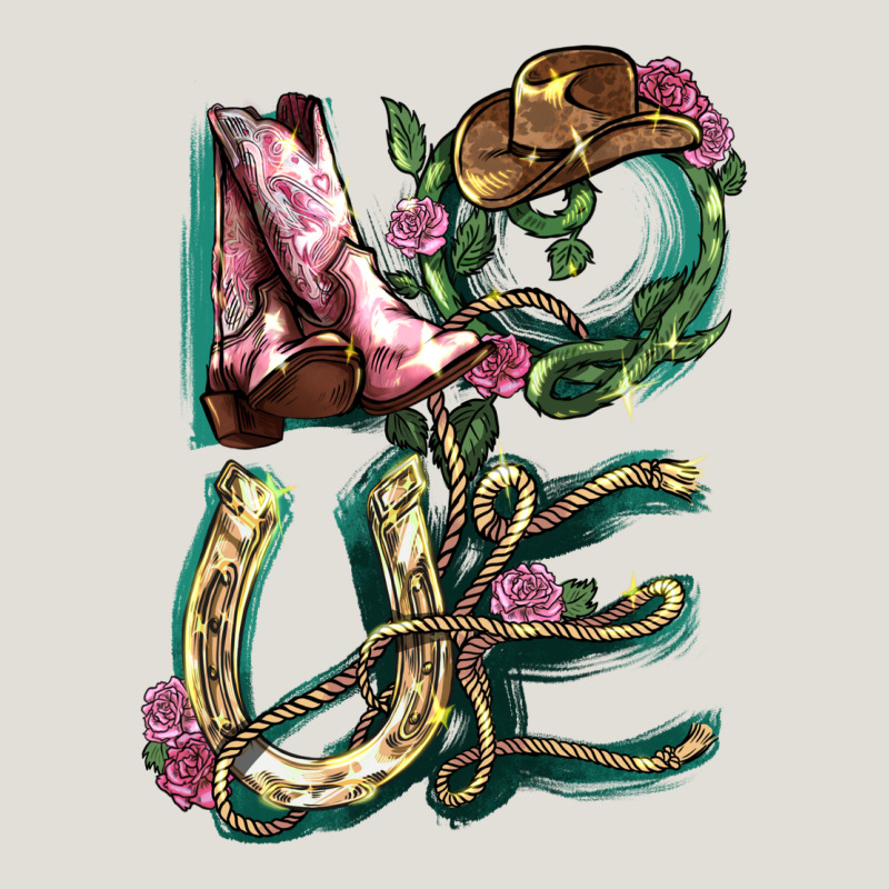 Love Boots Horseshoe Cowboy Heavy Core Tee by NancyCooperArtShop | Teevron