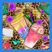 School Girl Coffee Cup With Leopard Seamless Pattern Bbs Premium Hoodie | Teevron
