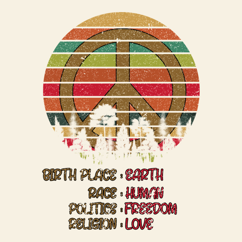 Birthplace Earth Race Human Peace Sign Hippie Vintage Tee by Bettercallsaul | Teevron
