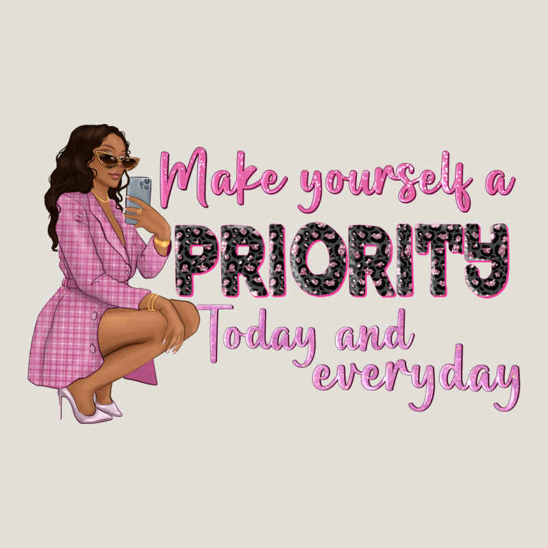 Make Yourself A Priority Today And Everyday Afro W Heavy Core Tee by NancyCooperArtShop | Teevron