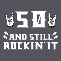 50 Birthday Rock Whitw Vintage Hoodie | Teevron