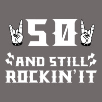 50 Birthday Rock Whitw Urban Heavy Tee | Teevron