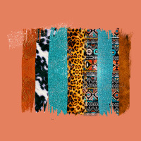 Western Leopard Glitter Aztec Cowhide Pattern Brushstroke Classic Tee | Teevron