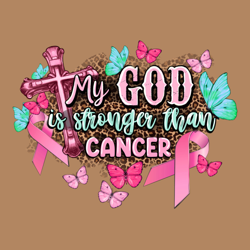 My God Is Stronger Than Cancer Awareness Long Sleeve Tee by HowdyJamesFarm | Teevron