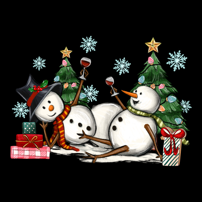 Christmas Snowmen With Wine Premium Tee by MaliasSmallBusiness | Teevron