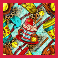 Softball Coffee Cup And Bat With Leopard Seamless Pattern Bbs Premium Hoodie | Teevron