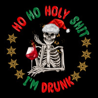 Ho Ho Holly Shit Skeleton Santa Premium Tee | Teevron