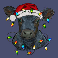 Christmas Baby Black Angus Calf With Lights Vintage Tee | Teevron