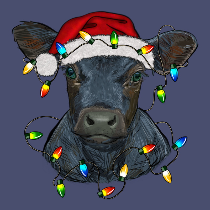 Christmas Baby Black Angus Calf With Lights Vintage Tee by RanaPortraitStore | Teevron
