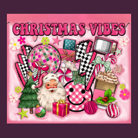 3d Retro Pink Christmas Vibes Premium Tee | Teevron