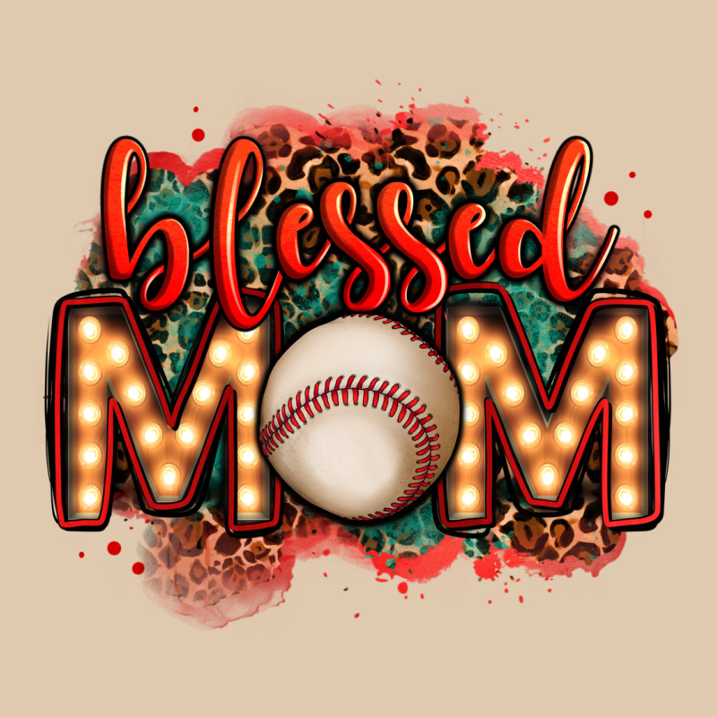 Blessed Baseball Mom Lightbulb Letters Heavyweight Sweatshirt by OliviaCreatesArt | Teevron