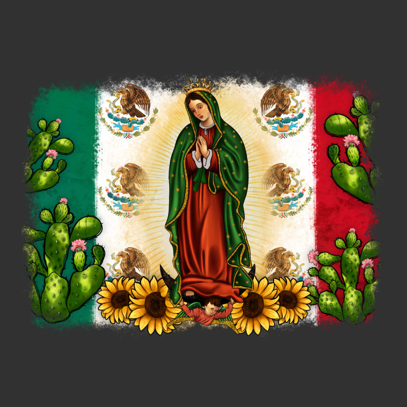 Mexican Flag Our Lady Of Guadalupe Urban Heavy Tee by JahusDesignShop | Teevron
