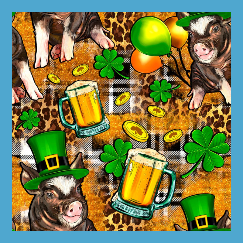 St. Patrick's Day Pig With Beer And Shamrock Premium Hoodie by FaDigitalArtStudio | Teevron