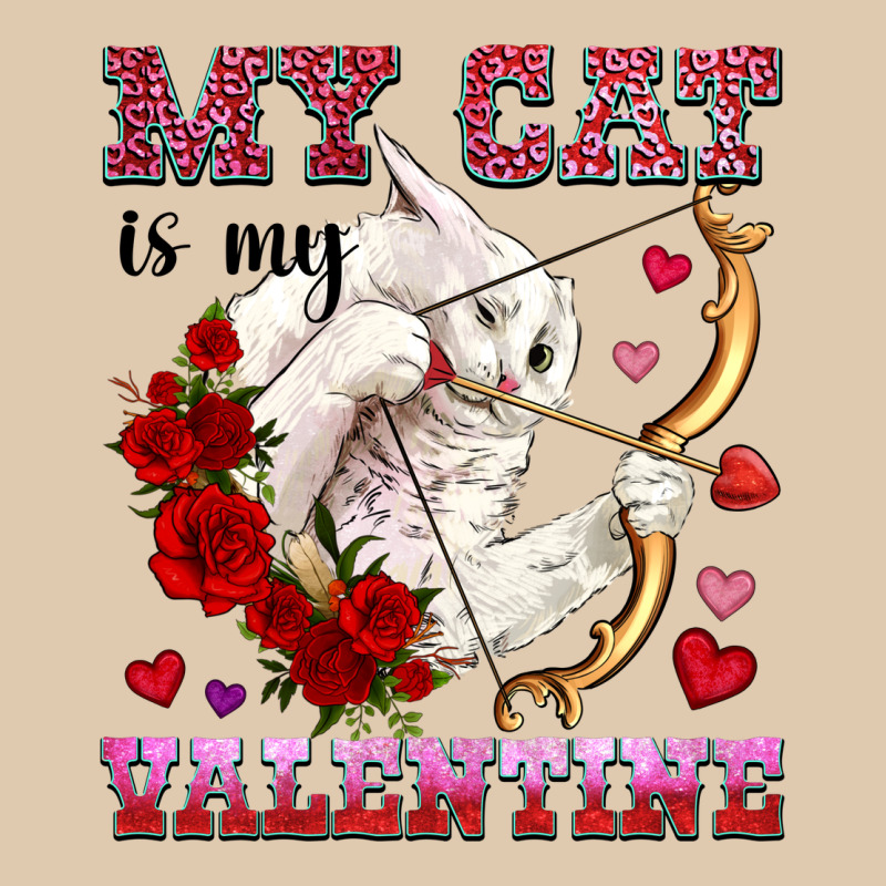 My Cat Is My Valentine Heavyweight Sweatshirt by OliviaCreatesArt | Teevron