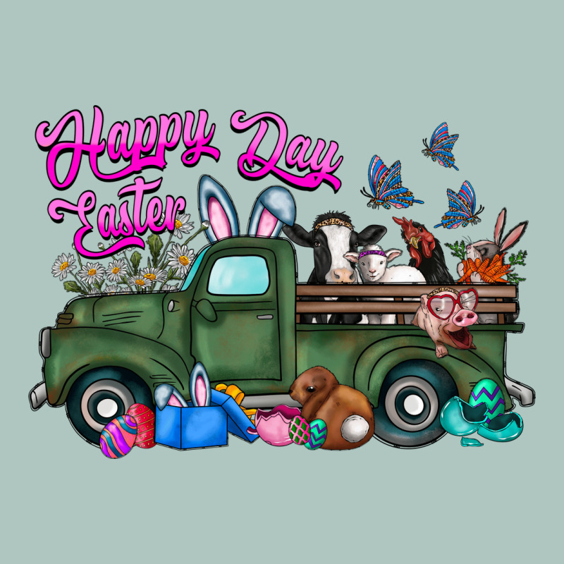 Happy Easter Day Truck Premium Sweatshirt by CowhideDigitalArt | Teevron