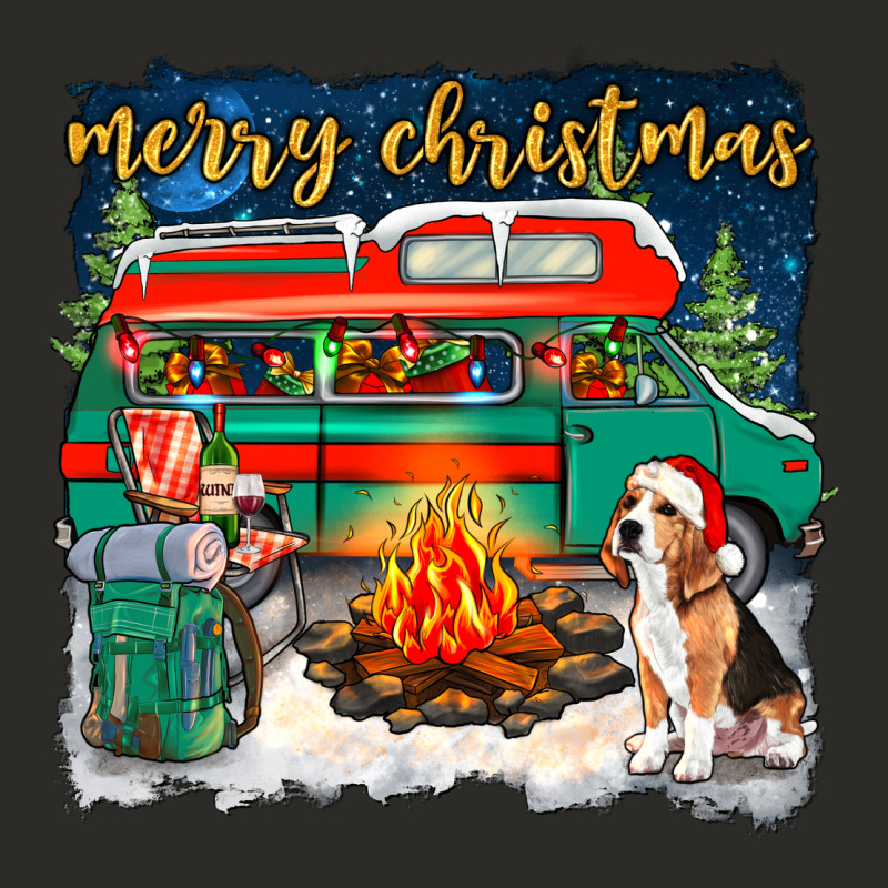 Merry Christmas With Camper Van Heavy Core Tee by NancyCooperArtShop | Teevron