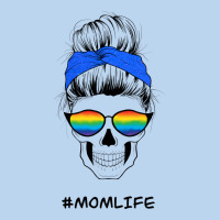 Blue Glitter Rainbow Mom Skull Classic Tee | Teevron