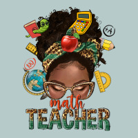 Math Teacher Life Afro Messy Bun Heavy Core Tee | Teevron