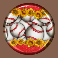 Baseball With Sunflower Round Earrings Zipper Hoodie | Teevron