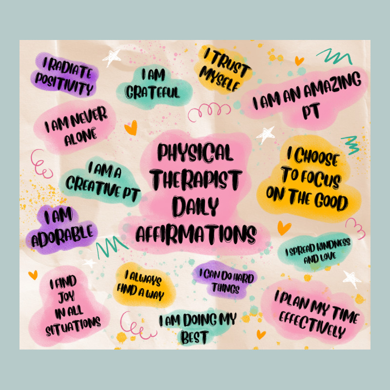Physical Therapist Daily Affirmations Heavy Core Tee by MaliasSmallBusiness | Teevron