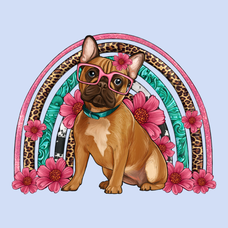 French Bulldog Floral Rainbow Urban Hoodie by Artiststas | Teevron