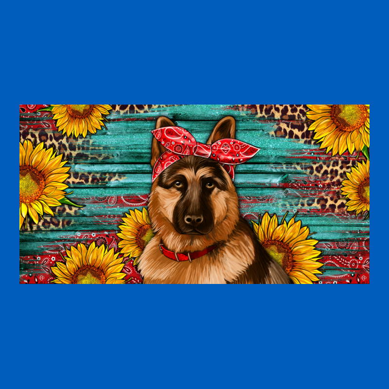 German Shepherd With Sunflowers License Plate Urban Hoodie by Artiststas | Teevron